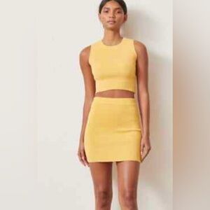 Bec And Bridge Lemon Squeezy Knit Mini Skirt In Sunray